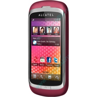Красно-розовый телефон Alcatel One Touch 818 (Уссурийск)