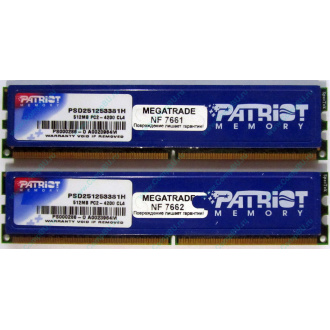 Память 1Gb (2x512Mb) DDR2 Patriot PSD251253381H pc4200 533MHz (Уссурийск)